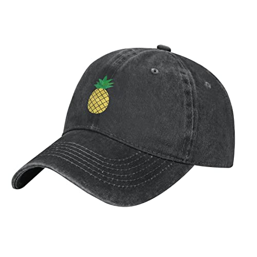 Baseballkappe Ananas Trucker-Kappe Hip Hop Freizeit Mütze Waschbar Basecap Kappe, Für Jungen, Reisen, Kletter, 55-59Cm von Generic
