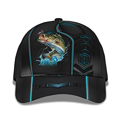 Baseballkappe Angeln Forellenbarsch Fisch Und Köder Hut Fisch Jagd Für Fischer Baseball Cap Original Freizeit Basecap Verstellbare Baseballmütze Für Damen, Running, Herren von Generic