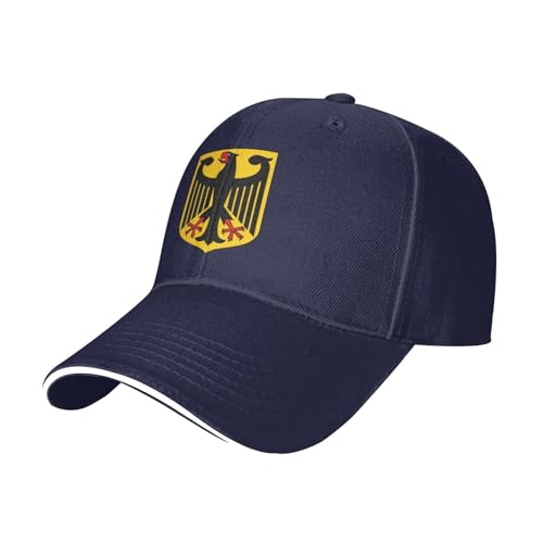 Baseballkappe Mit Deutscher Verband Staatswappen Schirm Mütze Kappe Basecap - Männer Frauen Unisex Streetwear Outdoor Sommer Freizeit Sonnenschutz Baseballkappe von Generic