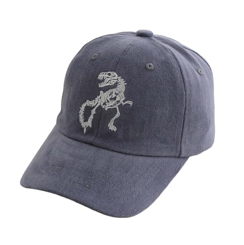 Basecap Kinder Dinosaurier Stickerei Baseball Cap Verstellbare Baseballkappe UV-Schutz Baseballcap Weich Atmungsaktives Outdoor Sonnenhut für Jungen Mädchen 2-8 Jahre (B04 Blau, 2-8 Years) von Generic