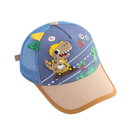 Basecap Kinder Jungen Dinosaurier Baseball Cap Mesh Atmungsaktiv Baseballkappe Verstellbar Baseballcap Anti-UV Sonnenhut Sommer Sommermütze für Jungen Mädchen 2-8 Jahre (A05 Blau, 2-8 Years) von Generic