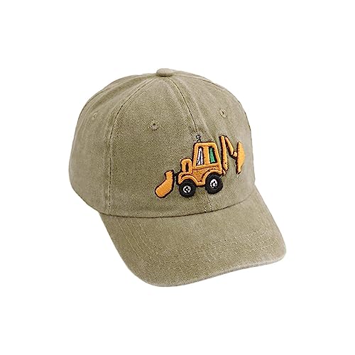 Basecap Kinder Jungen Kappe Kinder Jungen Bagger Cap Auto Bagger Baseballcap UV Schutz Baseballkappe Einstellbar Baseballmütze Snapback Caps Baumwolle Basecap Sportkappe 2-5 Jahre von Generic
