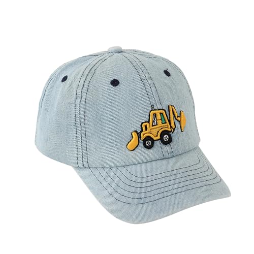 Basecap Kinder Jungen Kappe Kinder Jungen Bagger Cap Auto Bagger Baseballcap UV Schutz Baseballkappe Einstellbar Baseballmütze Snapback Caps Baumwolle Basecap Sportkappe 2-5 Jahre von Generic