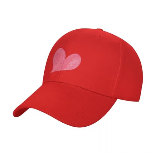 Basecap Unisex, Herz Deep Top Baseball Cap Herren und Damen, Einstellbare Kappe mit Schirm, Sonnenschutz Baseballkappe für Outdoor Running Tennis Golf Reise Red Basecap Unisex, Herz Deep Top Baseball Cap Herren und Damen, Einstellbare Kappe mit Schirm, Sonnenschutz Baseballkappe für Outdoor Running Tennis Golf Reise Red von Generic