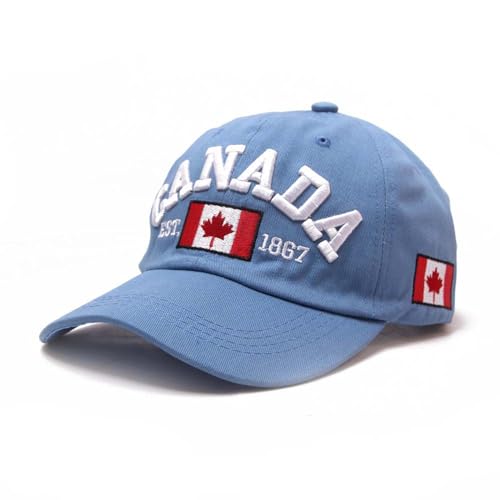 Basecap für Herren und Damen mit Kanada Flagge - Unisex Baseball Cap Ahornblatt Stickerei Snapback Caps Outdoor UPF 50+ Sun Protection Kappen Sommer UV-Schutz Modische Baseballkappe von Generic