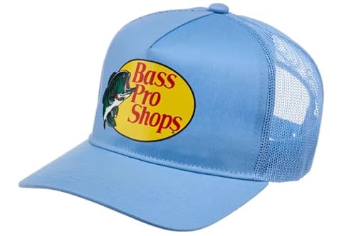 Bass Original Fishing Pro Trucker Hat Mesh Cap - Adjustable Snapback Hat for Men and Women-Great for Hunting, Fishing, Travel, Hell, blau, M von Generic