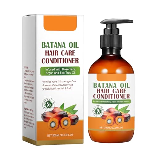 Batana-Öl-Conditioner, Batana mit Zwiebeln, für dünner werdendes Haar und Haarausfall, Conditioner für alle Haarstile, für Männer und Frauen, 300 ml HzN968 (Orange, 6.3x6.3x16.5cm) von Generic