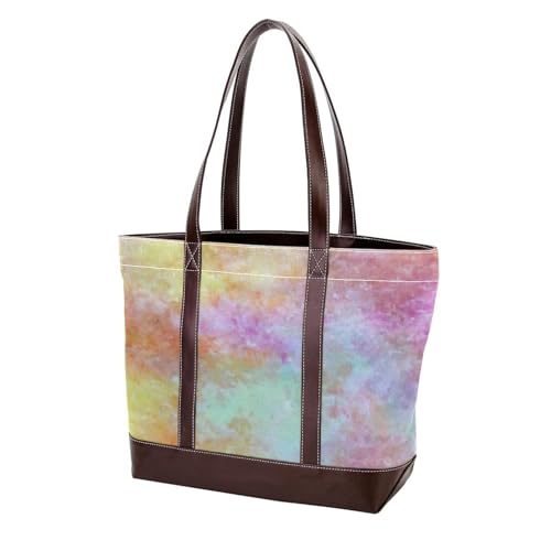 Batikfärbung Art-155 modische gewaschene strapazierfähige Ledergeldbörse für Damen, mit Tragegriff oben, mit Taschen, Reißverschluss von Generic