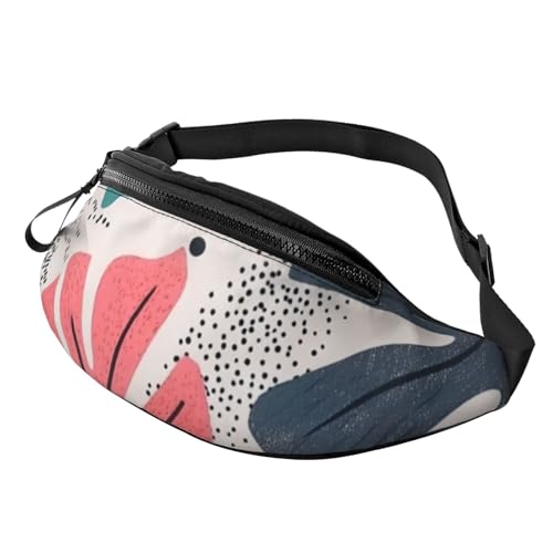 Bauchtasche für Damen und Herren, Bauchtasche mit verstellbarem Gurt, Bauchtasche, leicht, wasserdicht, Bauchtasche, Tropical Palme 8, one size, Wanderrucksack von Generic