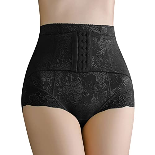 Bauchweg Miederhose Shapewear Für Po Push Up Unterhose Slip Hose Damen Bauchweg Stark Formend Abdomen Pants (Black, M) von Generic