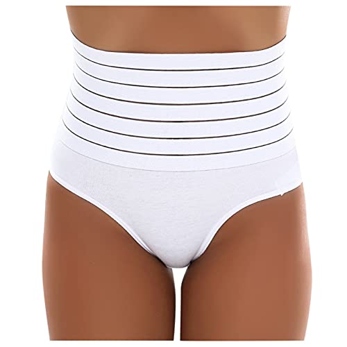 Bauchweg Unterhose Damen Shapewear Miederhose Stark Formend Taillenslip Bauchweg String Hoher Taille Taillenformen Atmungsaktive Tailliert Slip Panties Miederslips Weich Unterwäsche für (1-White, XL) von Generic