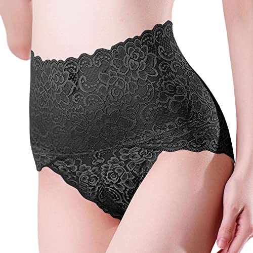 Bauchweg Unterhose Damen Shapewear Miederhose Stark Formend Taillenslip Bauchweg String Hoher Taille Taillenformen Atmungsaktive Tailliert Slip Panties Miederslips Weich Unterwäsche für (Schwarz, XXL) von Generic