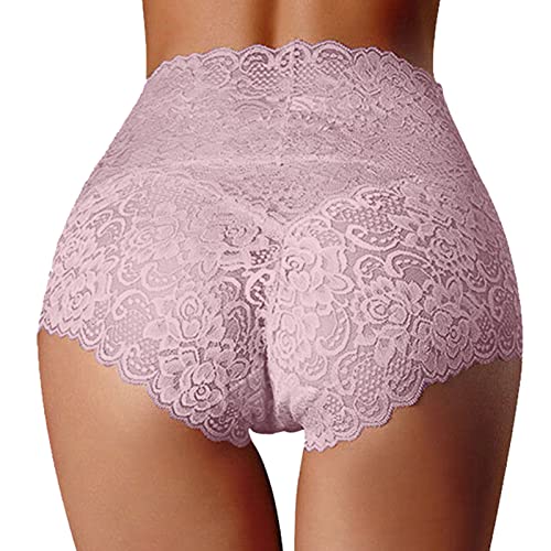Bauchweg Unterhose Damen Taillenslip Hohe Taille mit Spitze Weich Panties Stretch Schlüpfer Atmungsaktiv Höschen Bequeme Unterwäsche Frauen Shapewear von Generic
