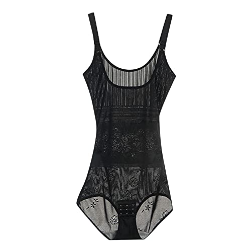 Bauchweg UnterwäSche Damen WeißEr Body Unterbrust Shaper Bodysuit Slimming Control Bauch Frauen Unterwäsche Shapewear Shapeware Shape Leggings Damen Body Shape Shape Radler (Black, XXXL) von Generic