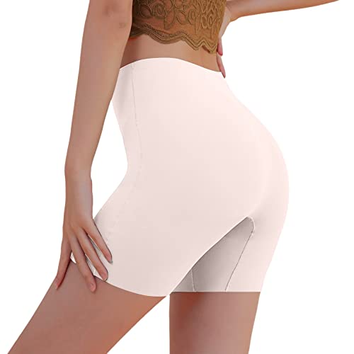 Bauchweg UnterwäSche Damen WeißEr Body ultradünne, Nicht markierende Boxershorts mit hoher Taille, Damenhosen, Anti-Wanderbalken, Taillenlifting, Radlerhose Damen Schwarz Radler (Pink, 70-85kg) von Generic