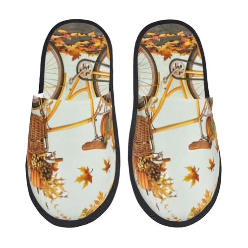 Baumwolle Pantoffeln Pumpkinmuster Rutschfeste Slippers Flauschiges Pantoffeln Für Unisex Draußen Weihnachten L von Generic
