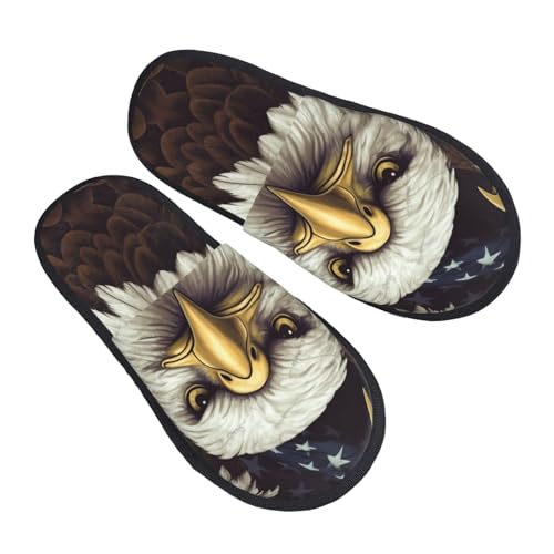 Baumwolle Pantoffeln Weißkopfseeadler Weiches Hausschuhe Kunstalpaka Slippers Für Weihnachten Draußen Unisex L von Generic