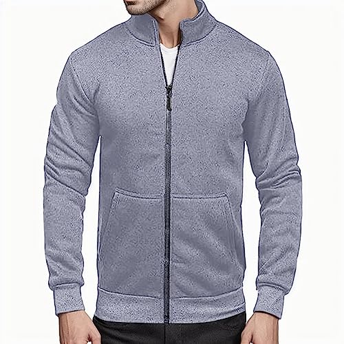 Baumwolle Sweatjacke Herren Einfarbig Herbst Winter Übergangsjacke Reißverschluss Regular Fit Sportjacke Schlichter Freizeit Jacken Langarm Basic Trainingsjacke Baumwolle Sweatjacke Herren Einfarbig Herbst Winter Übergangsjacke Reißverschluss Regular Fit Sportjacke Schlichter Freizeit Jacken Langarm Basic Trainingsjacke von Generic