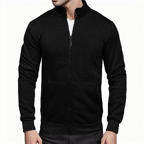 Baumwolle Sweatjacke Herren Einfarbig Herbst Winter Übergangsjacke Reißverschluss Regular Fit Sportjacke Schlichter Freizeit Jacken Langarm Basic Trainingsjacke Baumwolle Sweatjacke Herren Einfarbig Herbst Winter Übergangsjacke Reißverschluss Regular Fit Sportjacke Schlichter Freizeit Jacken Langarm Basic Trainingsjacke von Generic