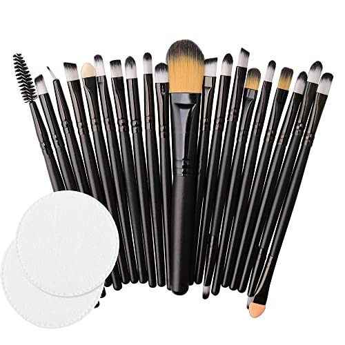 Bausatz-Make-up-Werkzeug 20Stück / Set up wolle machen Pinsel-Set Exquisit Pinsel Set Kinder (Black, One Size) von Generic