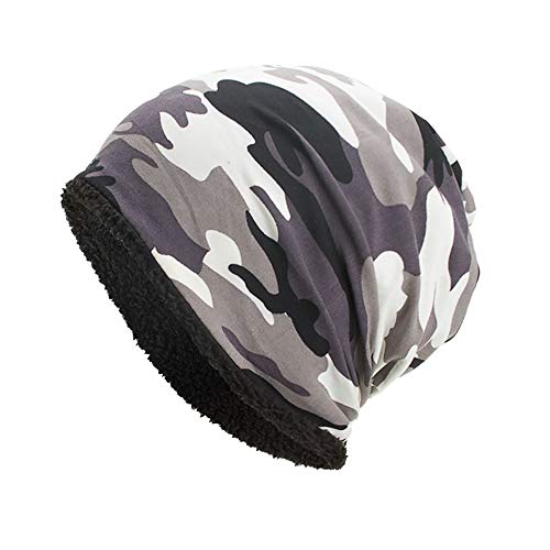 Beanie Mütze Camouflage Fleece Mütze Warme Winter-Mütze Beanie Unisex Kappe für Radfahren, Snowboarden Skifahren Einheitsgröße für Herren/Damen von Generic