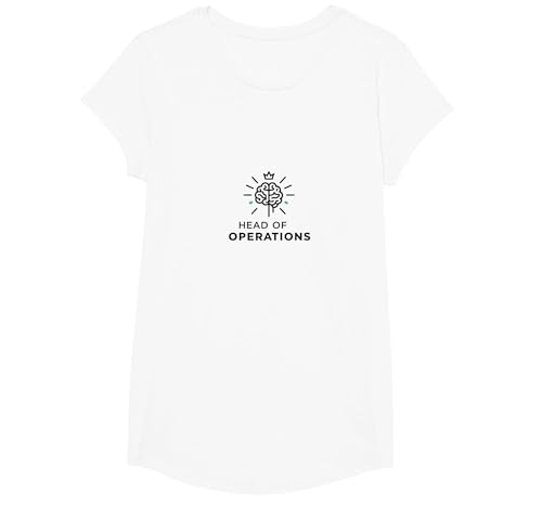 Beauftragter, Betriebsleiter, Brain Crown, Leadership T-Shirt, Girls, Weiß, XS von Generic