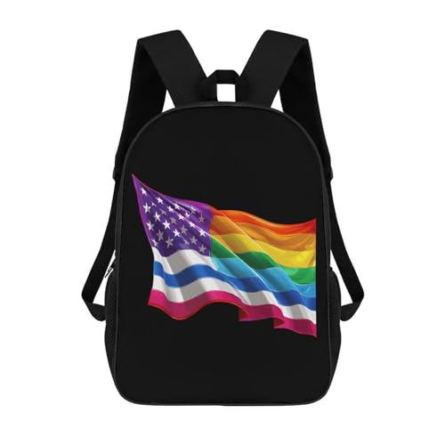Bedruckt Wanderrucksack LGBT Gay Stolz Usa Flagge Laptop-Rucksack Trendy Rucksäcke Für Geschenk, Job, Freizeit, 42X32X14Cm Bedruckt Wanderrucksack LGBT Gay Stolz Usa Flagge Laptop-Rucksack Trendy Rucksäcke Für Geschenk, Job, Freizeit, 42X32X14Cm von Generic