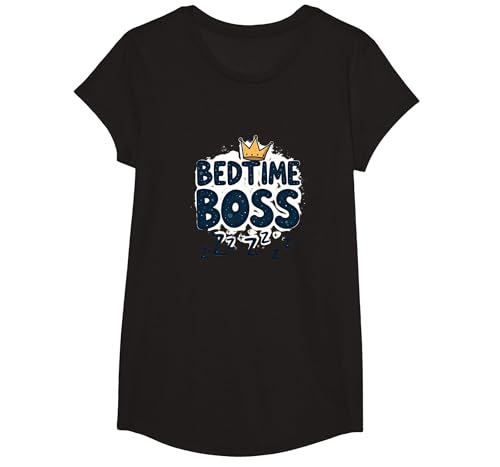 Bedtime Boss: Freak in The Sheets Lustige Sleepy Crown T-Shirt, Girls, Schwarz, S von Generic
