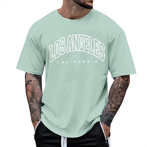 Befristetes Angebot Oversized Tshirt Herren Mode Lose Rundhals Kurzarm Baseball Shirt Herren Sport Und Outdoor Sommer Kleidung für Herren T Shirt Oversize Herren Geschenke für Männer Geburtstag von Generic