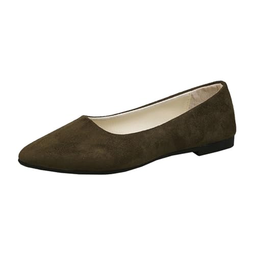 Bequeme Damen-Schlupfballerinas mit quadratischer Zehenpartie Massage Schuhe Damen Bequeme Schuhe Damen Winter von Generic