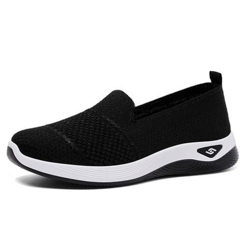 Bequeme Damen Segeltuchschuhe Atmungsaktiv Leicht Weiche Sohle Freizeitschuhe Für Täglichen Komfort Langlebige Qualität (Black, 39) von Generic