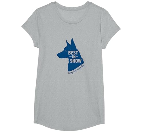 Best in Show Dog Lover Zitat Pet Celebration T-Shirt, Girls, Grau Meliert, XS von Generic