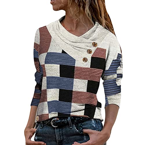 Beste Freunde Pullover Damen Lang Herbst Winter Longshirt Tunika Oberteile Große Größen Bedruckte Longbluse Longpullover Langarm T Shirt Casual Lose Elegant Bluse Sweatshirt Langarmshirt Tops von Generic