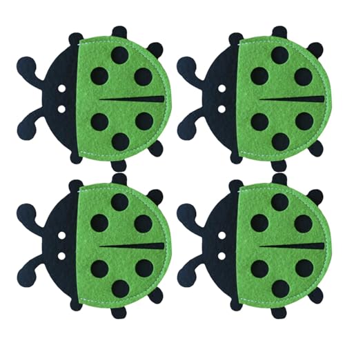 Bestecktasche aus Filz, Utensilientasche für Gabeln,Ostern Marienkäfer Form Silberbesteck Geschirr Utensilienhalter - Tragbare Tischbestecktaschen für Zuhause, Café, Hotel, Küche von Generic