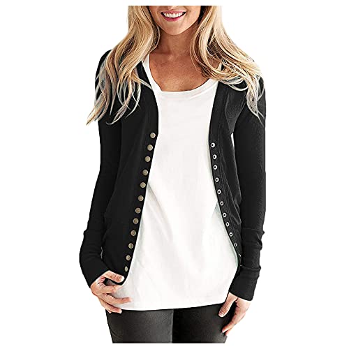 Bettjacke Damen Weich solide lockere Fashion-Colour-Mantel Knopf Damen-Jacke Damen-Jacke Bettjacke Damen Weich solide lockere Fashion-Colour-Mantel Knopf Damen-Jacke Damen-Jacke von Generic