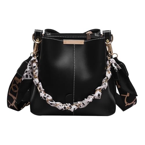 Beuteltaschen für Damen, Umhängetasche mit Kette und Großem Fassungsvermögen, Umhängetasche aus Weichem PU-Leder, Lässige Handtasche mit Einer Schulter für Den Täglichen Arbeitsurlaub von Generic