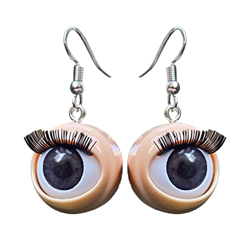 Big Eye Ohrringe – Augapfel Ohrringe, Horror Gruselige Wimpern Ohrringe | Augapfel Ohrringe, neues Design mit Goldhaken, Se référer au descriptif, Siehe Beschreibung, Siehe Beschreibung von Generic