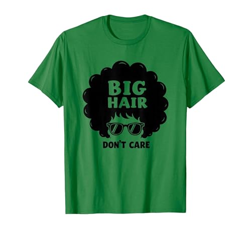 Big Hair Don't Care Retro Afro Sonnenbrille Grafik T-Shirt, Herren, Dunkelgrün, M Big Hair Don't Care Retro Afro Sonnenbrille Grafik T-Shirt, Herren, Dunkelgrün, M von Generic