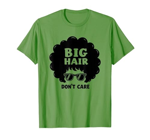 Big Hair Don't Care Retro Afro Sonnenbrille Grafik T-Shirt, Herren, Hellgrün, 3XL Big Hair Don't Care Retro Afro Sonnenbrille Grafik T-Shirt, Herren, Hellgrün, 3XL von Generic