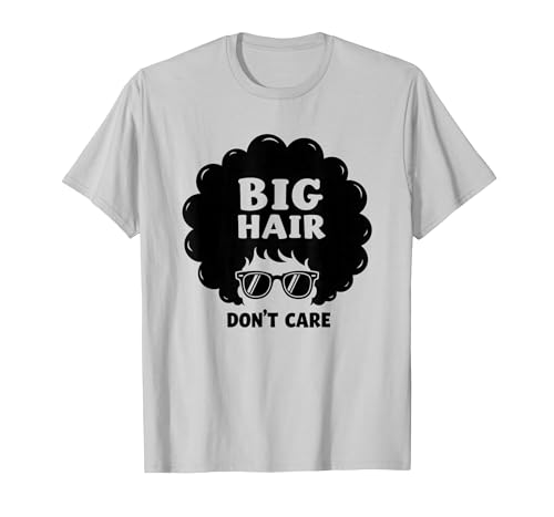 Big Hair Don't Care Retro Afro Sonnenbrille Grafik T-Shirt, Herren, Silber, L Big Hair Don't Care Retro Afro Sonnenbrille Grafik T-Shirt, Herren, Silber, L von Generic