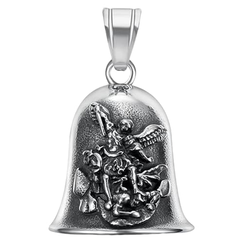 Biker Keeper Bell – Schutzengel Charm, Motorradfahren | Glücksanhänger für sicheres Reisen, Exorzismus-Zubehör für Männer und Frauen, Glücksradglocke, spiritueller Schutz, Geschenk, Fahrer von Generic