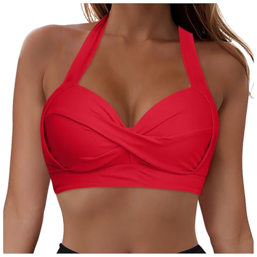 Bikini BH Damen Bademoden Bikinioberteil Große Brüste Push up Bikini Top Gepolstert Swimsuit Bra Sport Trocknend Padded Bikini Swim Oberteil Rückenfrei Bikinioberteil Bikini Oberteil Große Brüste von Generic