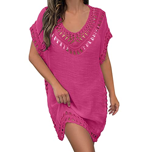 Bikini Cover Up Damen Strandkleid V-Ausschnitt Badeanzug Cover Up Strandkleid Transparent Strandponcho Bikini Cover-Ups von Generic