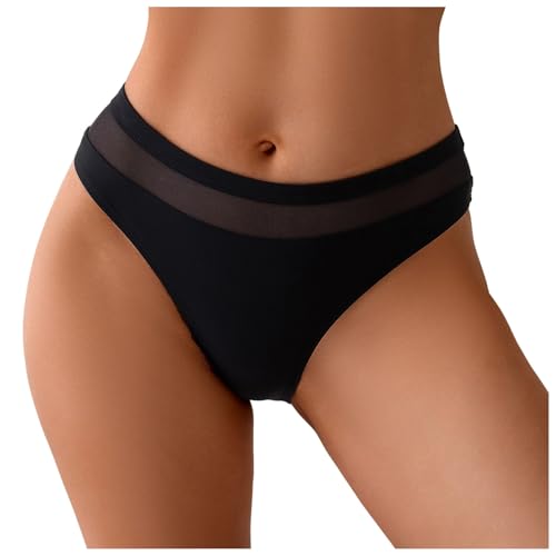 Bikini Damen Ruched Bauchweg Bikinihose Badeshorts High Waist Klassisch Bequemer Schwimmshorts Bikini Slip für Strand Schwimmbad Bikinihose Bikini Hose Bikini Slip Ruched Badeshorts Elastischer von Generic