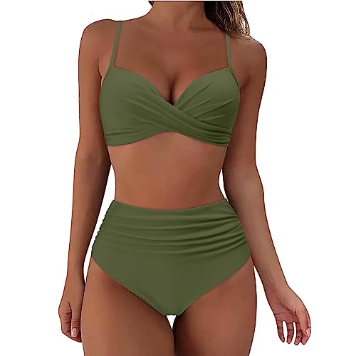 Bikini Damen Set Bauchweg Zweiteilige Badeanzüge Twist Front Sexy Push Up Oberteil Mit Badeshorts Hoher Taille Schwarz Schwimmanzug Swimsuit Vintage Badeanzug mit Plissiert Bikini-Sets Für Damen Bikini Damen Set Bauchweg Zweiteilige Badeanzüge Twist Front Sexy Push Up Oberteil Mit Badeshorts Hoher Taille Schwarz Schwimmanzug Swimsuit Vintage Badeanzug mit Plissiert Bikini-Sets Für Damen von Generic