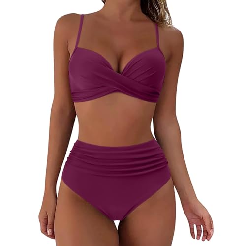 Bikini Damen Set Bauchweg Zweiteiliger Badeanzug Twist Front Sexy Push Up Oberteil mit Bikinihose Schwarz Bademode High Waist Schwimmanzug Swimsuit Vintage Badeanzüge Raffung Bikini-Sets für Damen Bikini Damen Set Bauchweg Zweiteiliger Badeanzug Twist Front Sexy Push Up Oberteil mit Bikinihose Schwarz Bademode High Waist Schwimmanzug Swimsuit Vintage Badeanzüge Raffung Bikini-Sets für Damen von Generic