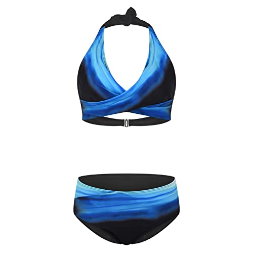 Bikini Damen Set Triangel Breites Unterbrustband Gerippte Bademode Zweiteiliger Badeanzug von Generic