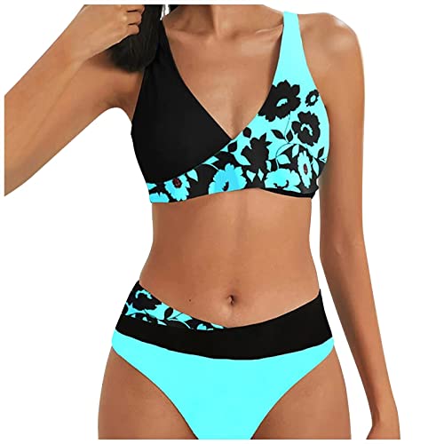 Bikini Damen Set sexy Bikini Damen Bauchweg Sportlich mit Bügel Gepolstert Große Brüste Zweiteilige Swimwear Swimsuit Große Größen Für Kleine Brüste Bauchweg Sets Push Up Minimizer Sexy Shapewear B60 von Generic