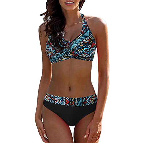 Bikini Hoher Beinausschnitt Summer Tankini Große Größen Bikini Türkis Bikini-Sets Fã¼R Damen Bikini Oberteil Schwarz Slingbikini Bügel Bikini Damen Frauen Bikinis von Generic