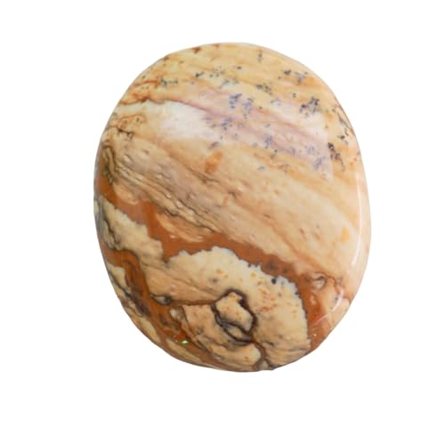 Bild Jaspis, 32 Karat, ovale Form, 28 x 22 x 6 mm, Halbedelstein für Jwellarherstellung, B-2981, 28*22*6mm, Edelstein, Azurit von Generic